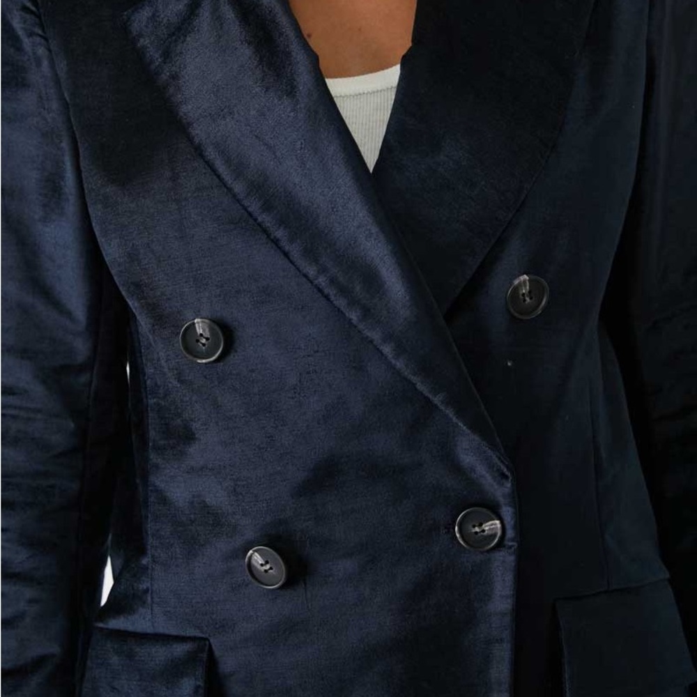 NWT - Free People Velvet Cosmo Blazer in Black
